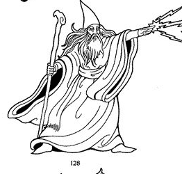 Wizard casting lightning